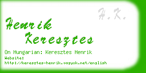 henrik keresztes business card